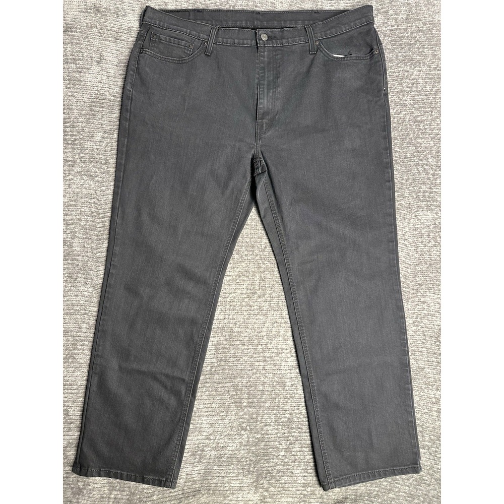 Levis 541 Jeans Mens 42x32 Athletic Fit Stretch Black Dark Wash Denim